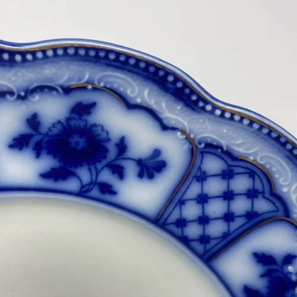 Antique Grindley Melbourne Flow Blue Luncheon Plate